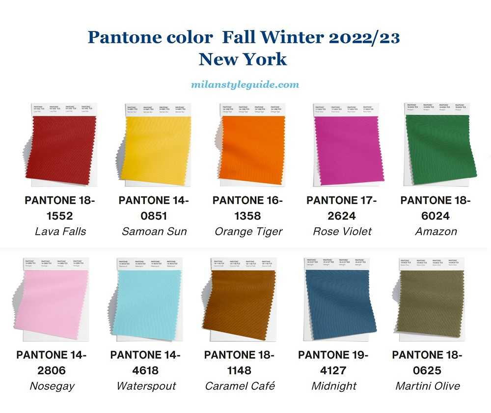 Модные цвета весны-лета 2023 по версии pantone