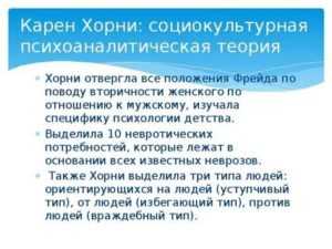 Этап формирования нового психоанализа в лице карен хорни